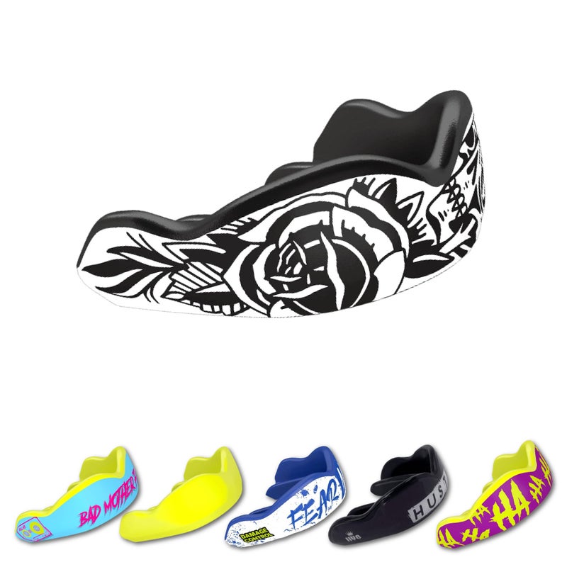 DAMAGE CONTROL High-Impact Mouth Guard â€“ Sports Mouthguard for Boxing, Football, Hockey, Lacrosse & Basketball, Protects Teeth & Jaw, Protective Mouthpiece for Adults & Youth (Adult, Blackarts 2.0) - Image 1